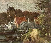 RUISDAEL, Jacob Isaackszon van View of Amsterdam (detail) h oil on canvas